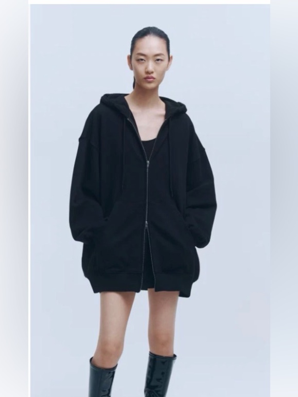Wardrobe Nyc H&M  Oversized Zip-Up Hoodie Jacket - Women